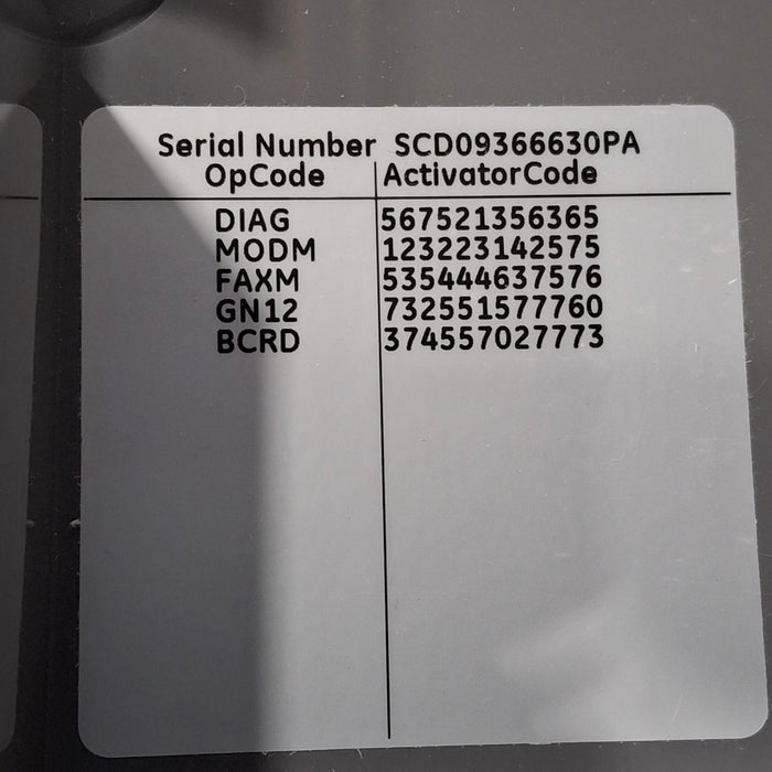 GE Healthcare MAC 5500 ECG without CAM Module