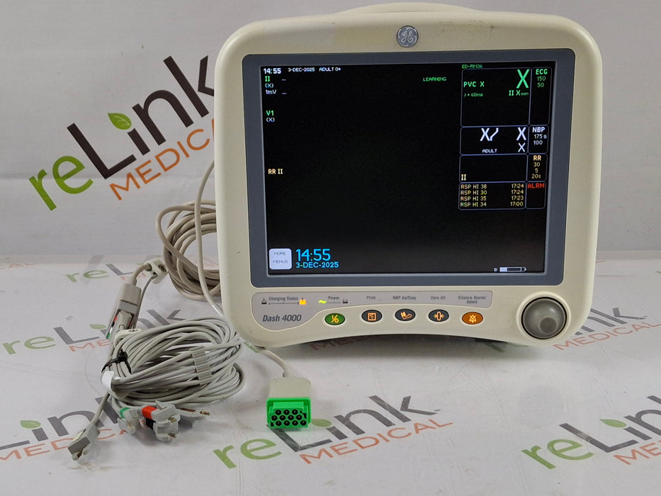 GE Healthcare Dash 4000 - GE/Nellcor SpO2 Patient Monitor