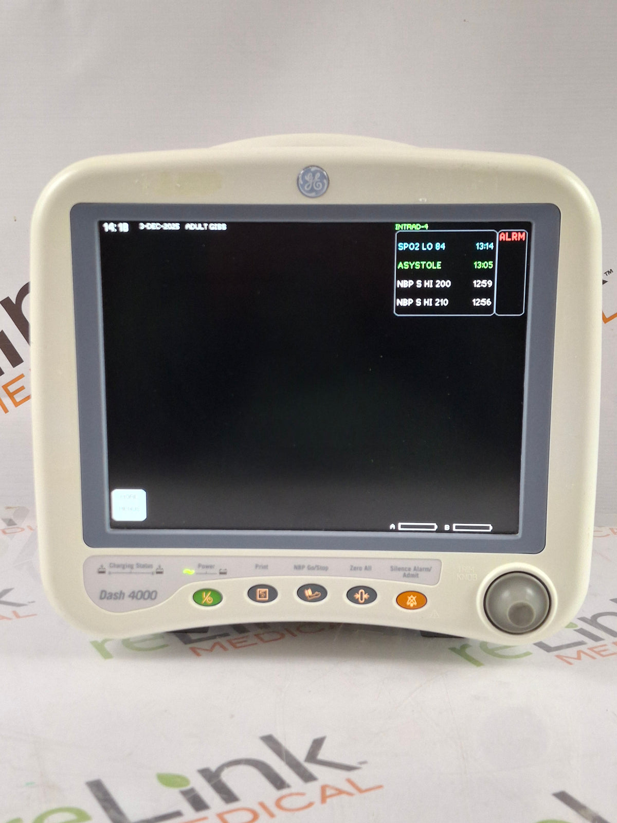 GE Healthcare Dash 4000 - GE/Nellcor SpO2 Patient Monitor
