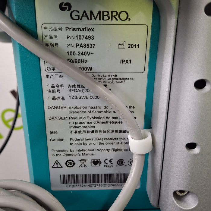 Gambro Prismaflex Dialysis Machine
