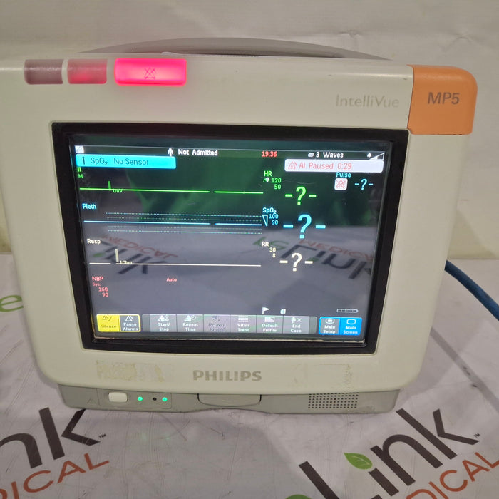 Philips Intellivue MP5 - ECG, Fast SpO2, NIBP Patient Monitor