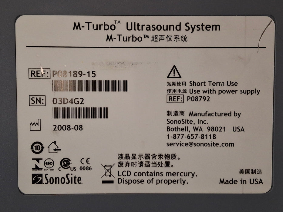 Sonosite M-Turbo Ultrasound