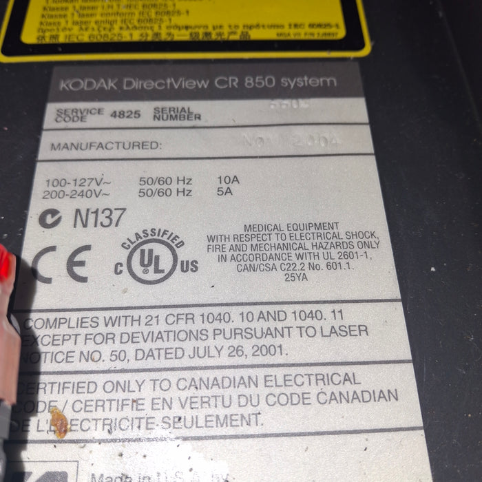 Kodak Direct View CR850 CR Reader