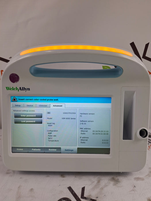 Welch Allyn Connex 6800 68MXTX - Masimo SpO2, SureTemp Vital Signs Monitor