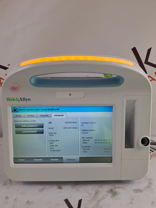 Welch Allyn Connex 6800 68MXTX - Masimo SpO2, SureTemp Vital Signs Monitor