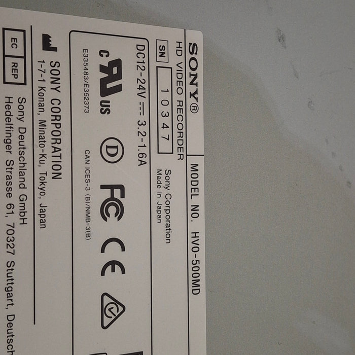 Sony HVO-550MD Medical Video Recorder
