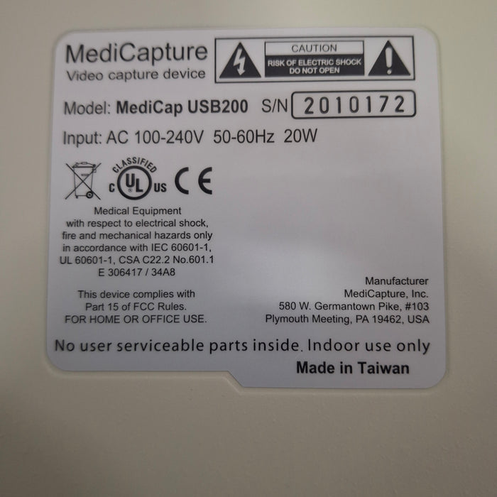 MediCapture MediCap USB200 Video Capture Device