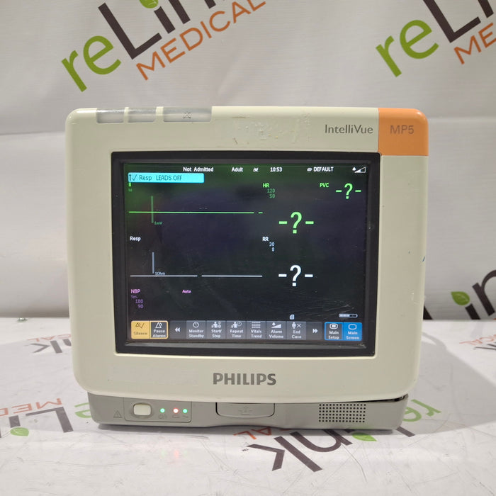 Philips Intellivue MP5 - ECG, Fast SpO2, NIBP, Press, Temp Patient Monitor