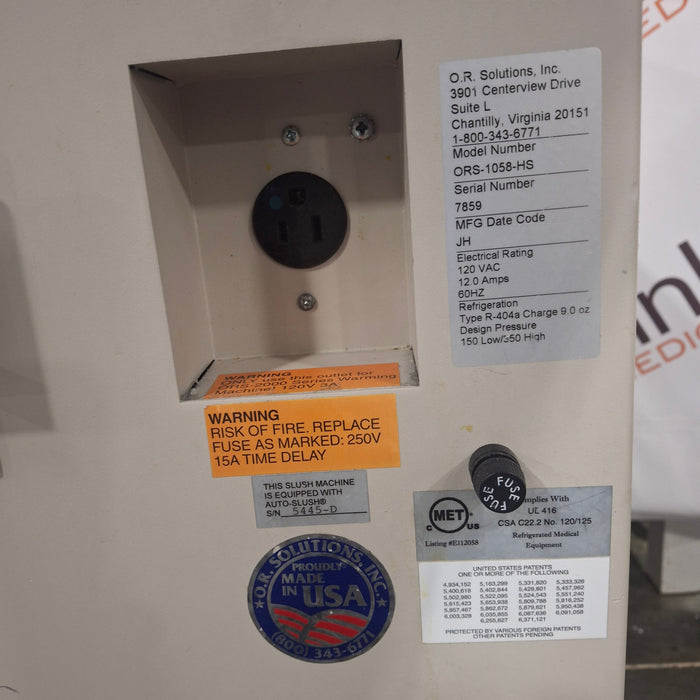 OR Solutions Hush Slush ORS-1058HS-D System