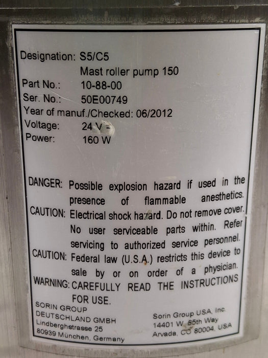 Stockert S5 Roller Pump
