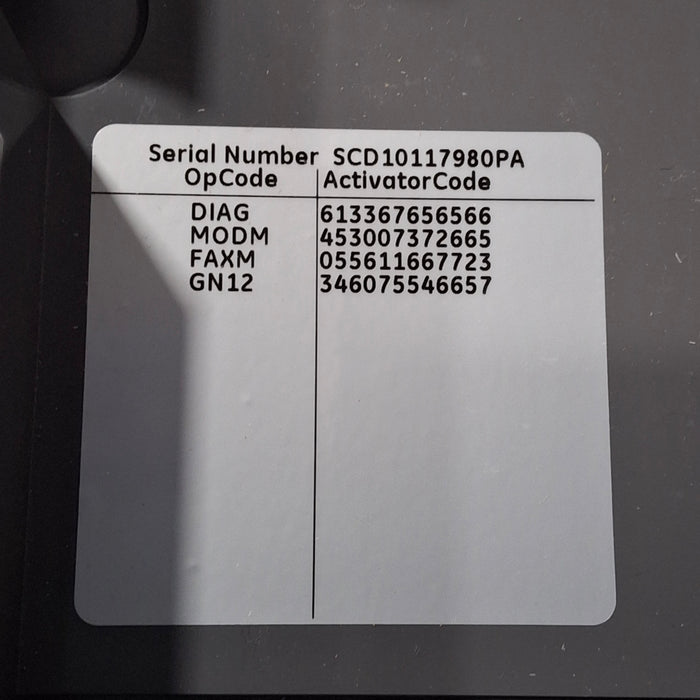 GE Healthcare MAC 5500 ECG without CAM Module