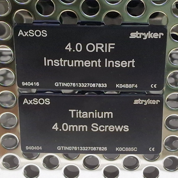 Stryker AxSOS 3 4.0 ORIF Instrument Insert & Screws
