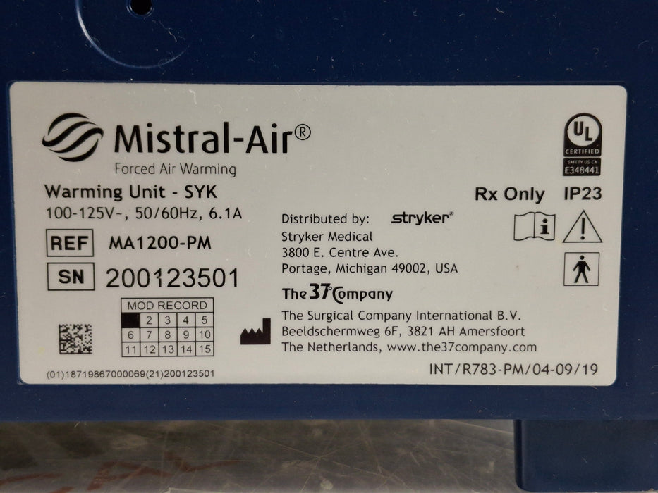 Stryker Mistral-Air Forced Air Warming System
