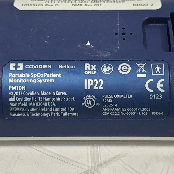 Covidien PM10N Nellcor Portable SpO2 Patient Monitoring System