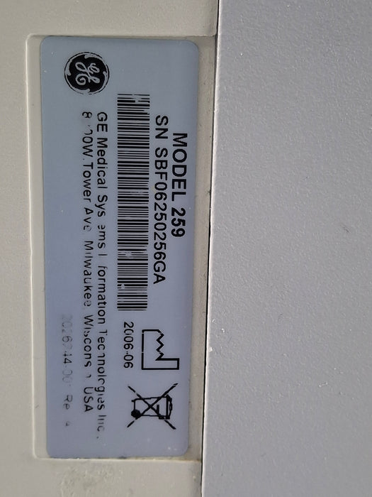 GE Healthcare Corometrics 250 Series Model 259 Fetal Monitor