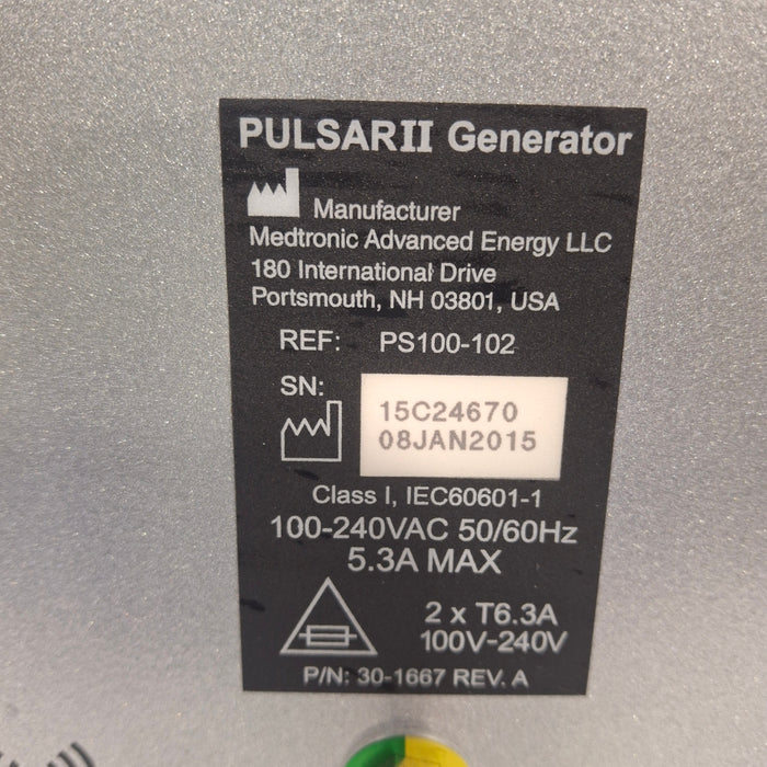 Medtronic PEAK Plasmablade Pulsar II Peak Surgery System