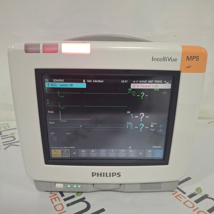 Philips Intellivue MP5 - ECG, Fast SpO2, NIBP, Press, Temp Patient Monitor
