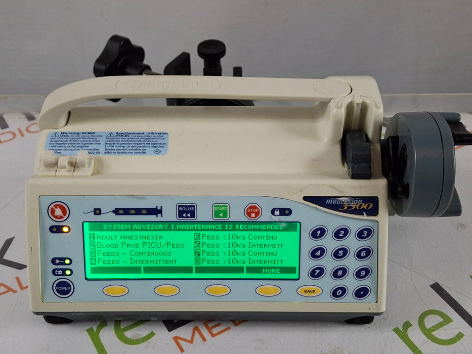 Smiths Medical Medfusion 3500 Syringe Infusion Pump