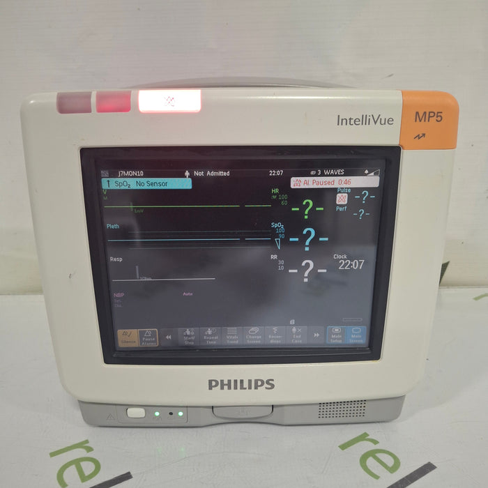 Philips Intellivue MP5 - ECG, Fast SpO2, NIBP Patient Monitor