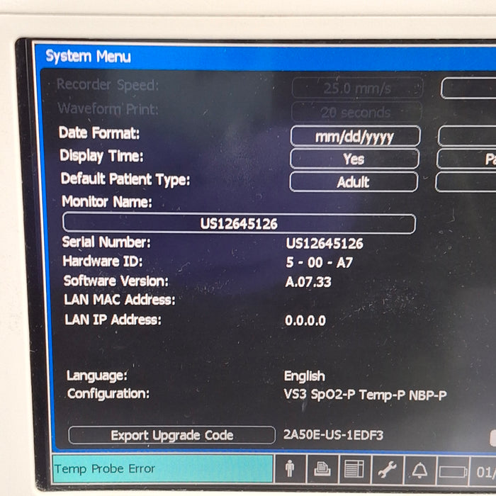 Philips Suresigns VS3 Vital Signs Monitor