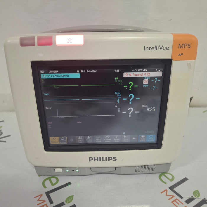 Philips Intellivue MP5 - ECG, Fast SpO2, NIBP Patient Monitor