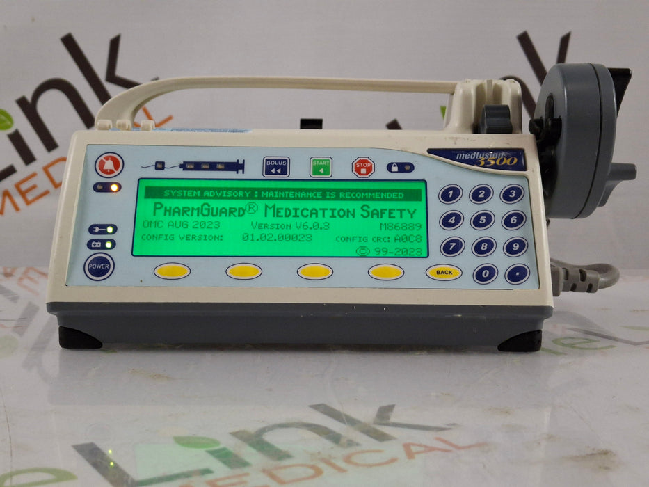 Smiths Medical Medfusion 3500 Version 6 Syringe Infusion Pump