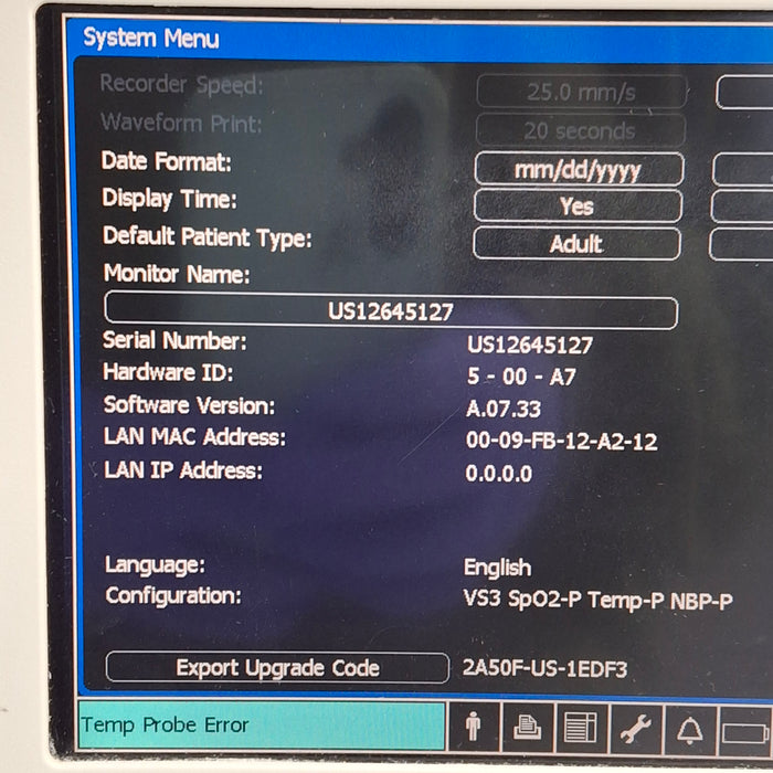 Philips Suresigns VS3 Vital Signs Monitor