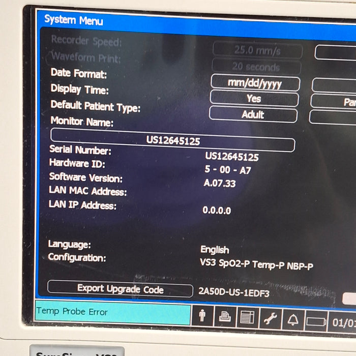 Philips Suresigns VS3 Vital Signs Monitor