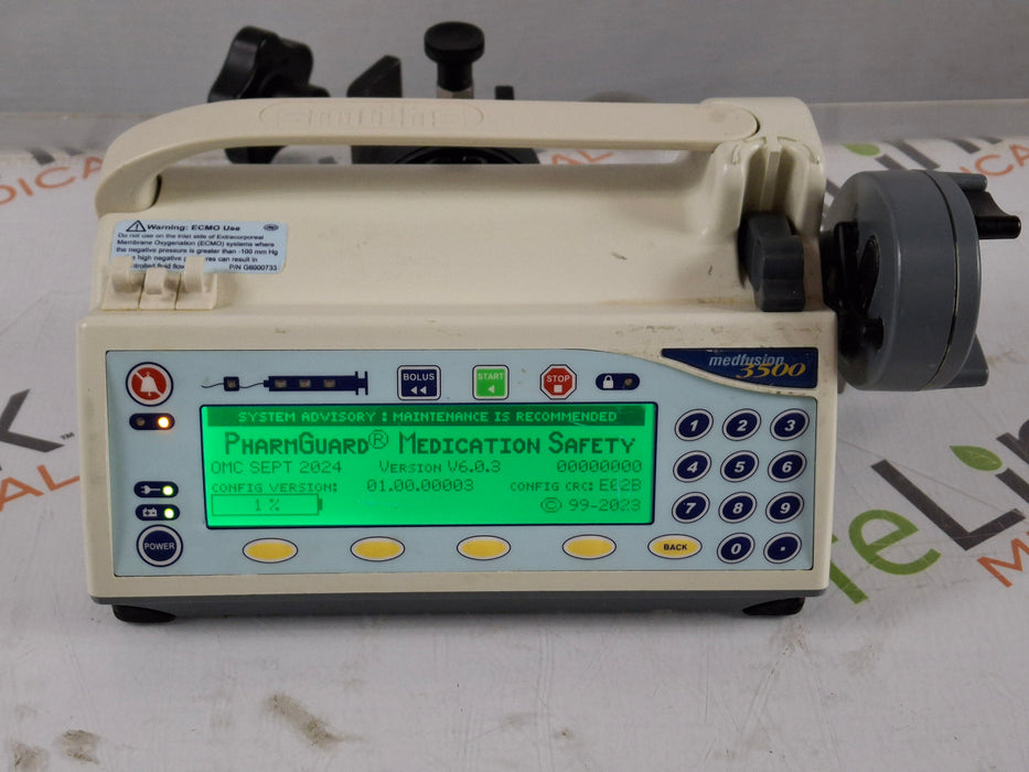 Smiths Medical Medfusion 3500 Version 6 Syringe Infusion Pump