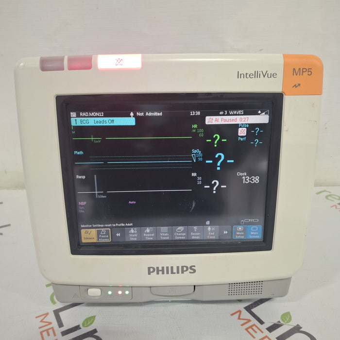 Philips Intellivue MP5 - ECG, Fast SpO2, NIBP, Press, Temp Patient Monitor
