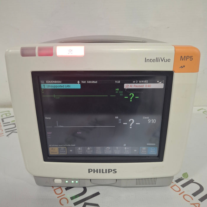 Philips Intellivue MP5 - ECG, Fast SpO2, NIBP, CO2 Patient Monitor