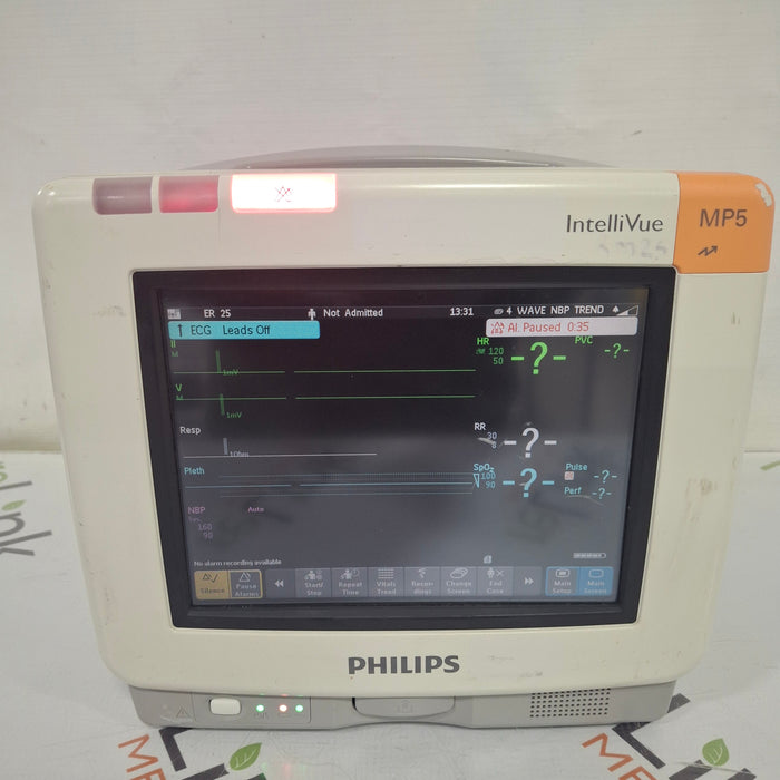 Philips Intellivue MP5 - ECG, Fast SpO2, NIBP, Press, Temp Patient Monitor