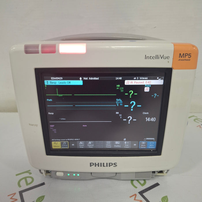 Philips Intellivue MP5 - ECG, Fast SpO2, NIBP Patient Monitor