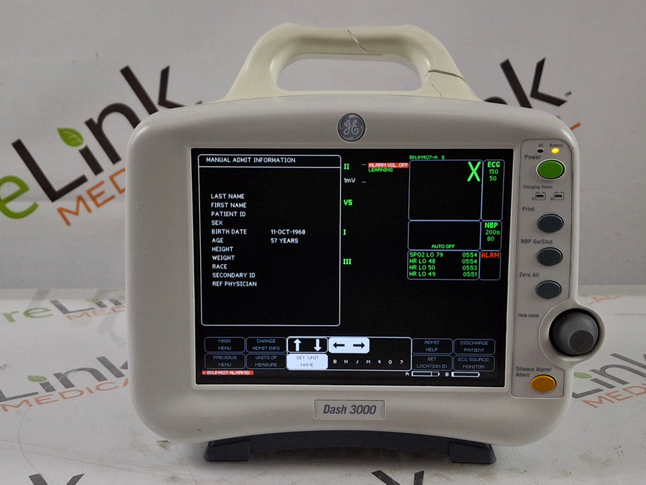 GE Healthcare Dash 3000 - GE/Nellcor SpO2 Patient Monitor