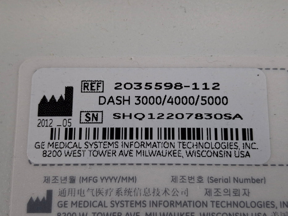 GE Healthcare Dash 3000 - GE/Nellcor SpO2 Patient Monitor