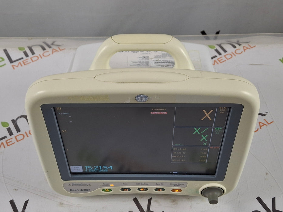 GE Healthcare Dash 4000 - GE/Nellcor SpO2 Patient Monitor