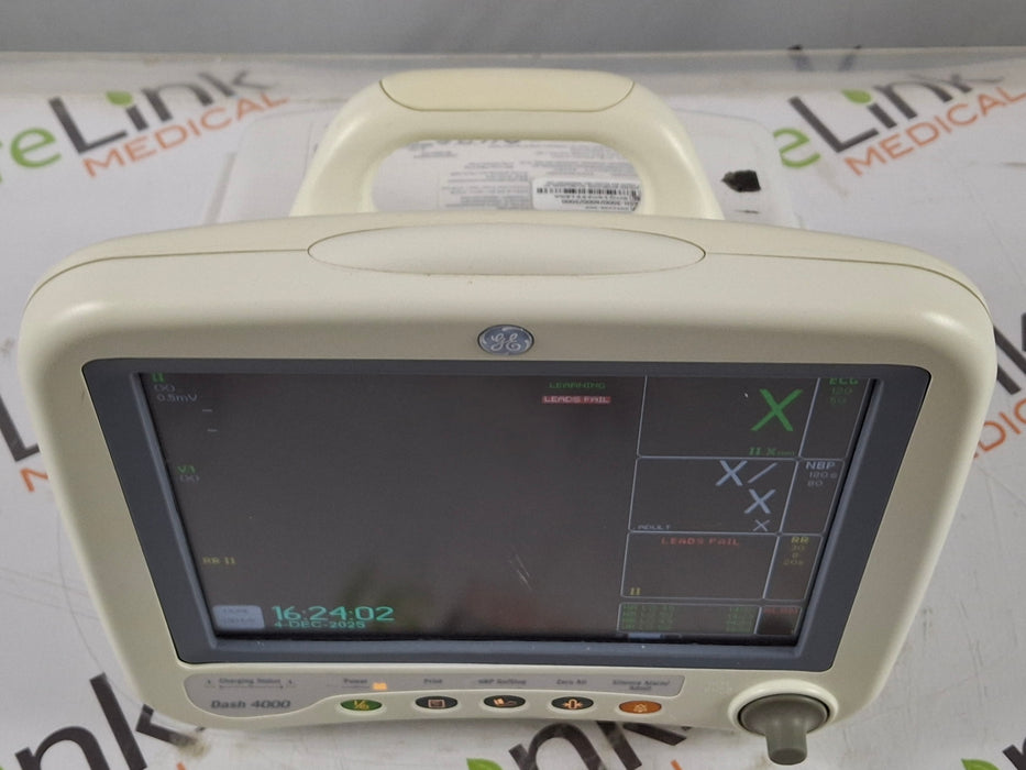 GE Healthcare Dash 4000 - GE/Nellcor SpO2 Patient Monitor