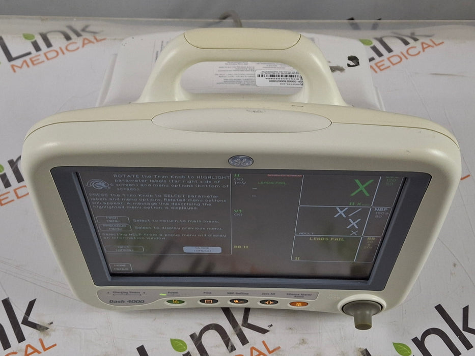 GE Healthcare Dash 4000 - GE/Nellcor SpO2 Patient Monitor