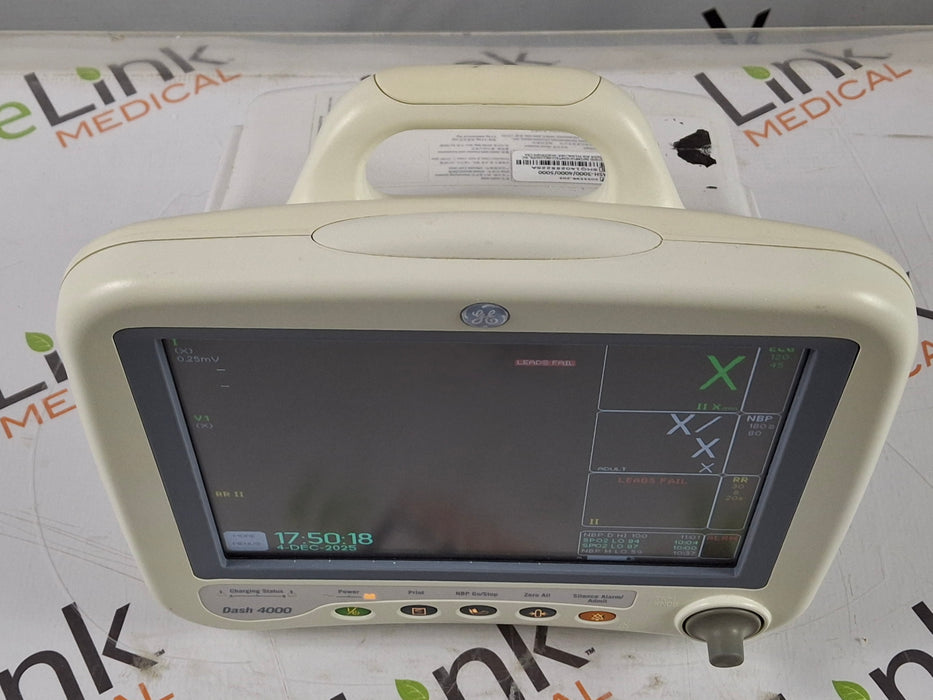GE Healthcare Dash 4000 - GE/Nellcor SpO2 Patient Monitor