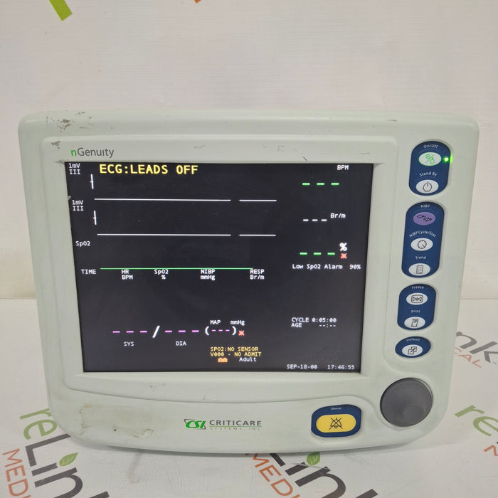 Criticare nGenuity 8100EP1US Patient Monitor