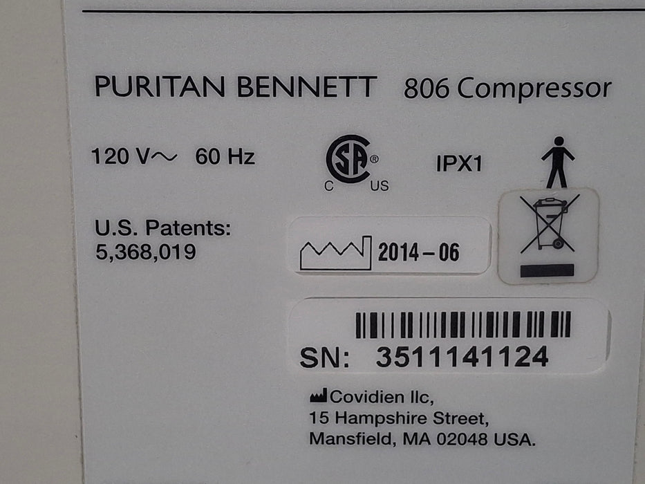 Puritan Bennett 806 Compressor