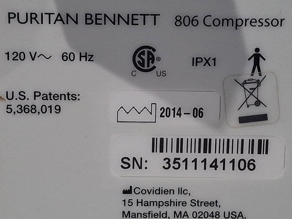 Puritan Bennett 806 Compressor