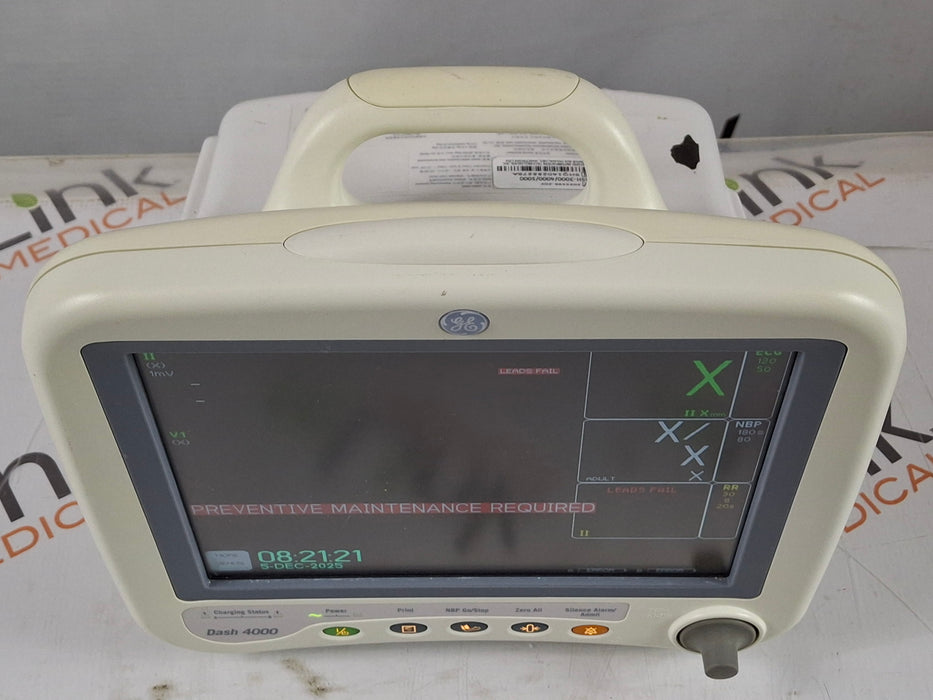 GE Healthcare Dash 4000 - GE/Nellcor SpO2 Patient Monitor