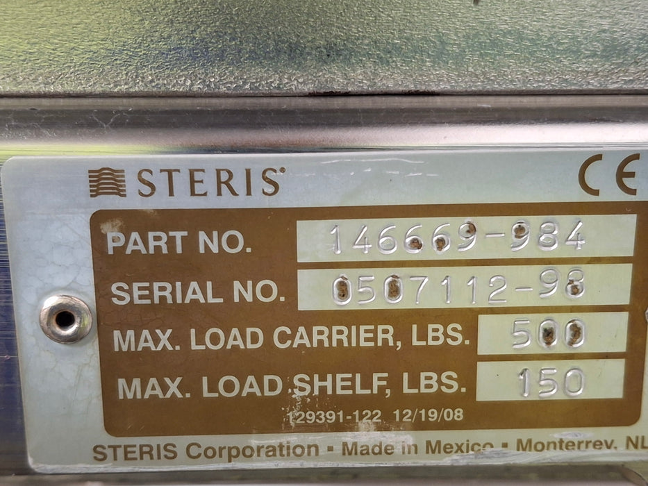 Steris 146669 Amsco Sterilizer Loading Cart