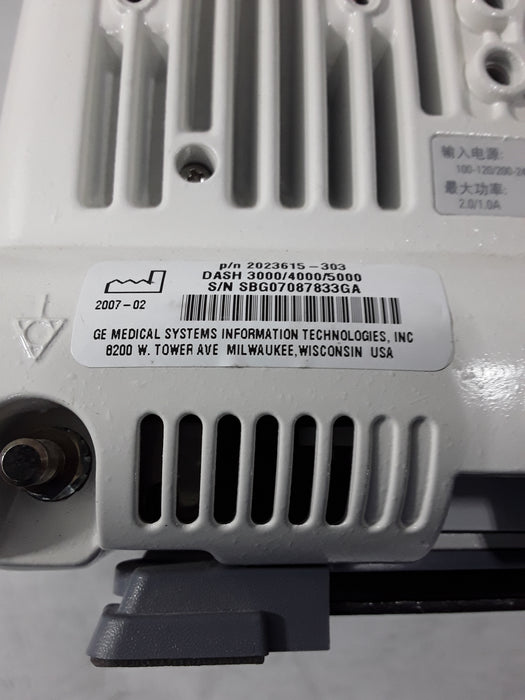 GE Healthcare Dash 5000 - GE/Nellcor SpO2 Patient Monitor