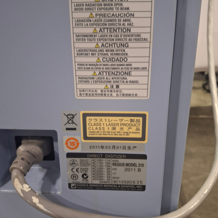 Konica Minolta Regius Model 210 CR Reader Direct Digitizer