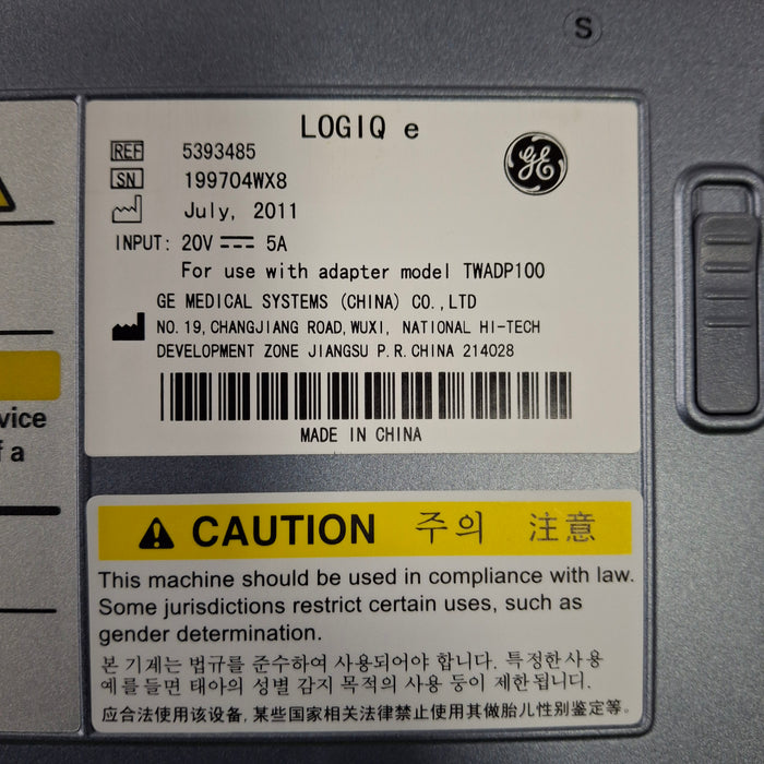 GE Healthcare Logiq e Ultrasound
