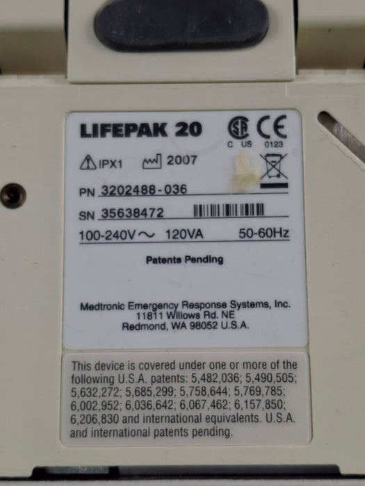 Physio-Control LifePak 20 Defibrillator