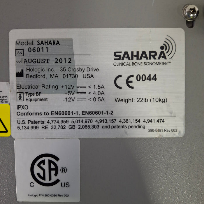 Hologic, Inc. Sahara Clinical Bone Sonometer