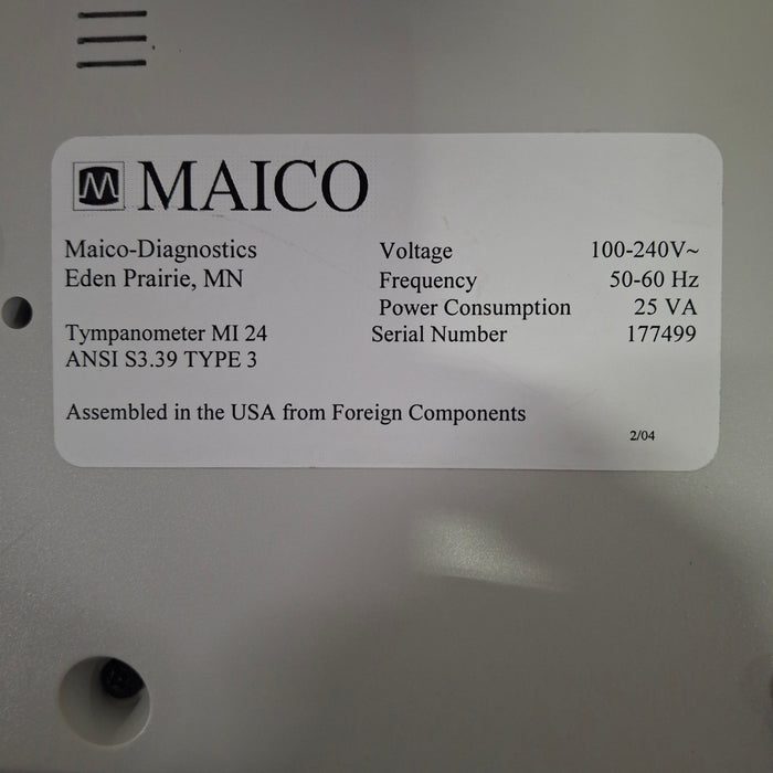 Maico MI 24 Tympanometer Audiometer